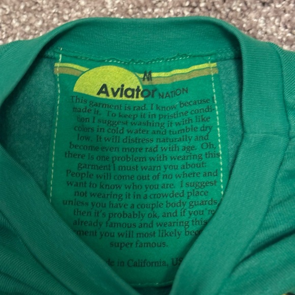 Aviator Nation Kelly Green Smiley Sweatshirt ⚡️ - Picture 4 of 4